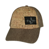 Wine - 6 Panel - Shallow Fit - Cork - Light Brown Hemp - Fabric Back (Unisex)