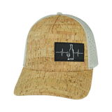 Wine - 5 Panel - Structured - Cork - Gray - Laser Mesh (Unisex)