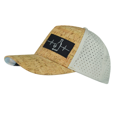 Wine - 5 Panel - Structured - Cork - Gray - Laser Mesh (Unisex)
