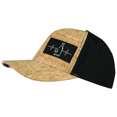 Wine - 6 Panel - Cork - Black - Laser Mesh (Unisex)