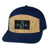 Wine - 7 Panel - Cork - Navy - Laser Mesh (Unisex)