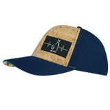 Wine - 6 Panel - Cork - Navy - Laser Mesh (Unisex)