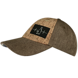 Wine - 6 Panel - Shallow Fit - Cork - Light Brown Hemp - Fabric Back (Unisex)