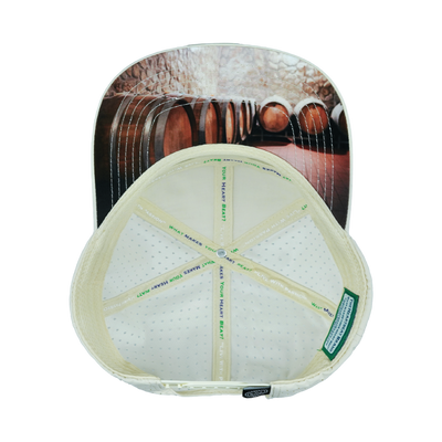 Wine - 7 Panel - Cork - Cream / White - Laser Mesh (Unisex)