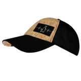 Wine - 6 Panel - Unstructured - Cork - Black Soft Trucker Mesh (Unisex)
