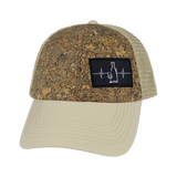 Wine - 6 Panel - Unstructured - Cork - Cream - Soft Trucker Mesh (Unisex)