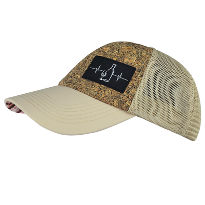Wine - 6 Panel - Unstructured - Cork - Cream - Soft Trucker Mesh (Unisex)