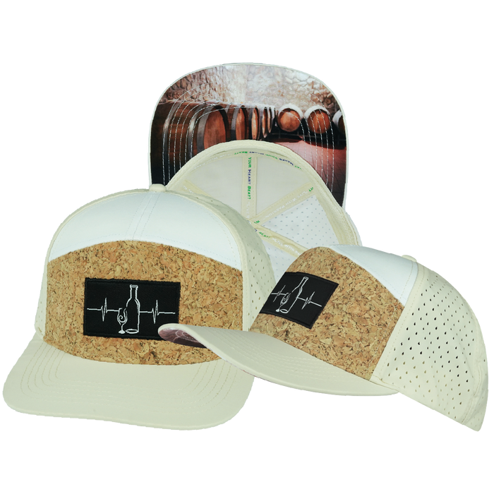Wine - 7 Panel - Cork - Cream / White - Laser Mesh (Unisex)