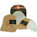 Wine - 6 Panel - Cork - Cream - Laser Mesh (Unisex)