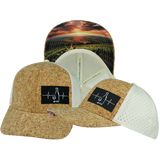 Wine - 6 Panel - Cork - Cream - Laser Mesh (Unisex)