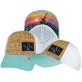 Wine - 6 Panel - Shallow Fit - Pony Tail - Cork - Mint / White - Laser Mesh (Unisex)