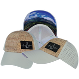 Wine - 6 Panel - Unstructured - Cork - Gray - Laser Mesh (Unisex)