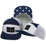 Yoga - 7 Panel - Navy / White  / Gray - Laser Mesh (Unisex)