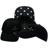 Yoga - 6 Panel - Unstructured - Relaxed Fit - Pony Tail - Black - Laser Mesh (Unisex)