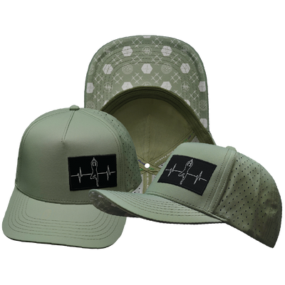 Yoga - 5 Panel - Structured - Sage - Laser Mesh (Unisex)
