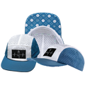 Yoga - 5 Panel - Sporty - Unstructured - Pony Tail - Light Blue / White - Laser Mesh (Unisex)