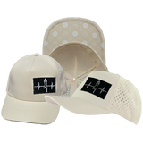 Yoga - 5 Panel - Structured - Cream - Laser Mesh (Unisex)