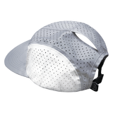 Yoga - 5 Panel - Sporty - Unstructured - Pony Tail - Gray / Navy / White - Laser Mesh (Unisex)