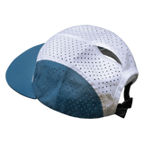 Yoga - 5 Panel - Sporty - Unstructured - Pony Tail - Light Blue / White - Laser Mesh (Unisex)