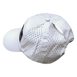 Yoga - 6 Panel - Unstructured - Relaxed Fit - Pony Tail - White - Laser Mesh (Unisex)