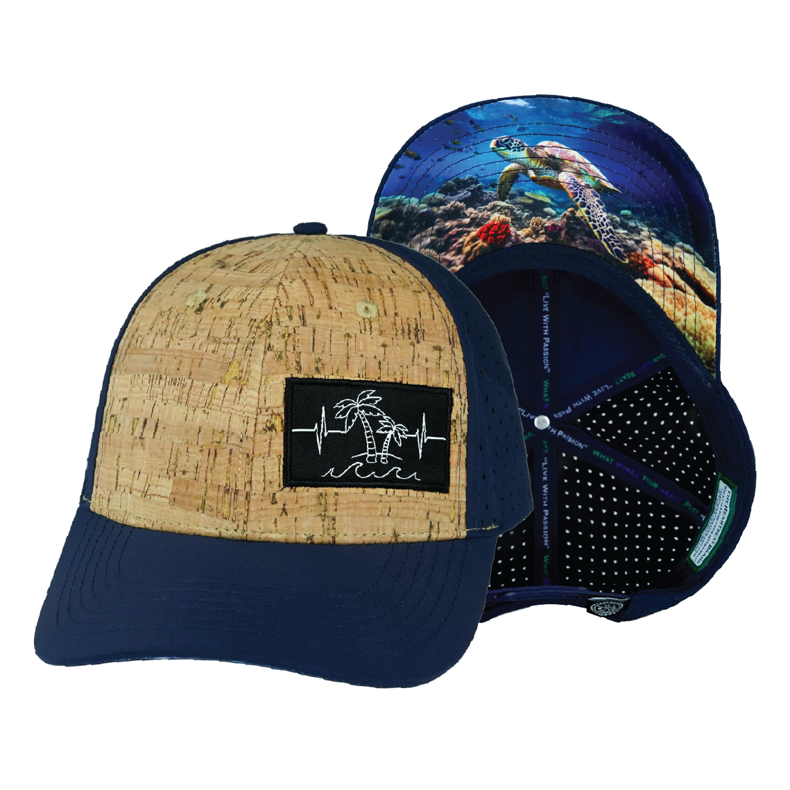 Beach - 6 Panel - Cork - Dark Blue (Unisex)