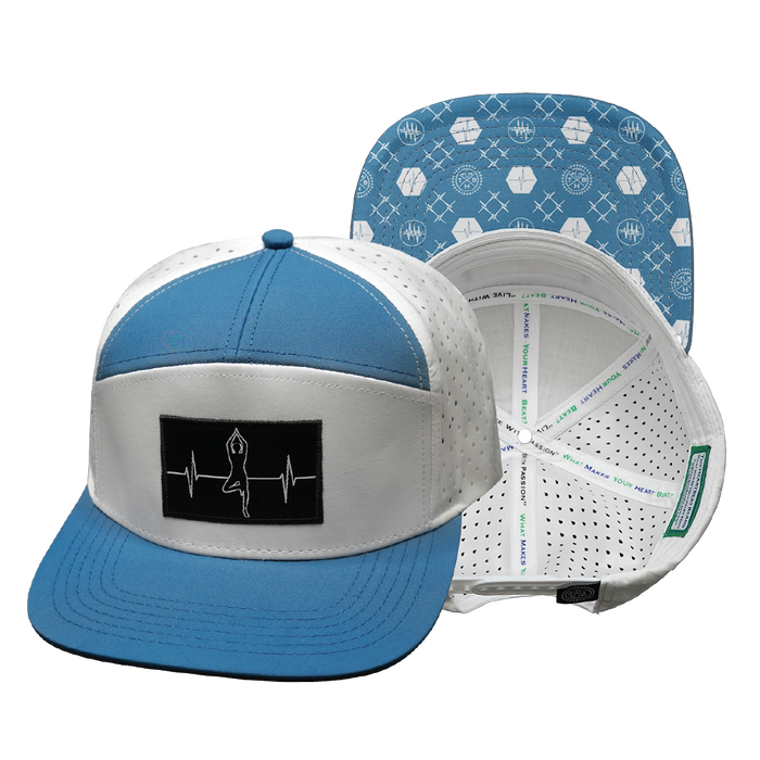 Yoga - 7 Panel - Light Blue / White - Laser Mesh (Unisex)