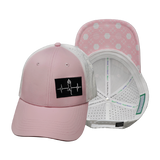 Yoga - 6 Panel - Shallow Fit - Pony Tail - Pink / White (Unisex)