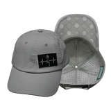 Yoga - 6 Panel - Unstructured - Relaxed Fit - Pony Tail - Gray - Laser Mesh (Unisex)