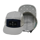 Yoga - 5 Panel - Sporty - Unstructured - Pony Tail - Gray / Navy / White (Unisex)
