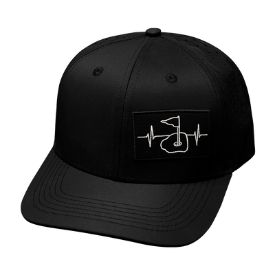 Golf - 6 Panel - Black (No Photo) - Laser Mesh (Unisex)