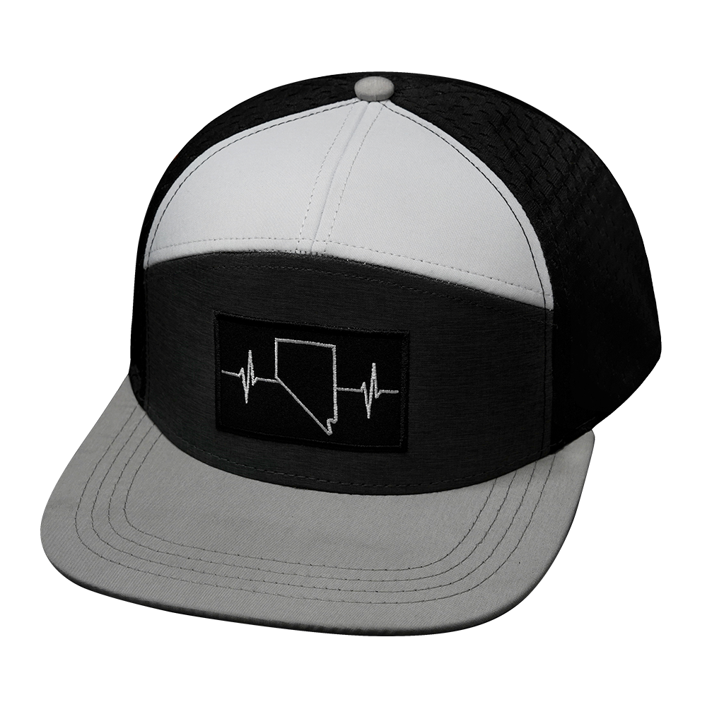 Nevada - 7 Panel - Gray / Charcoal / White / Black (Unisex)