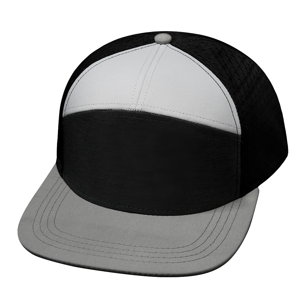 Blank - 7 Panel - Gray / Charcoal / White / Black (Unisex)