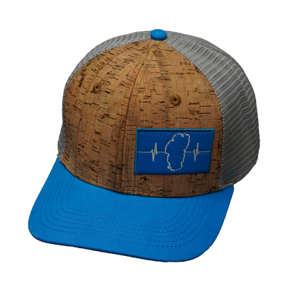 Tahoe - 6 Panel - Cork - Teal / Gray - Trucker Mesh (Unisex)