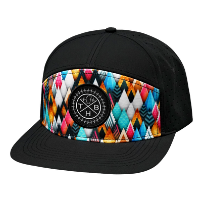 THB - 7 Panel - Colored Peaks / Black - Laser Mesh (Unisex)