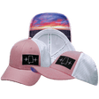 Alabama Hat — Low Profile, Ponytail, Pink / White, Laser Mesh