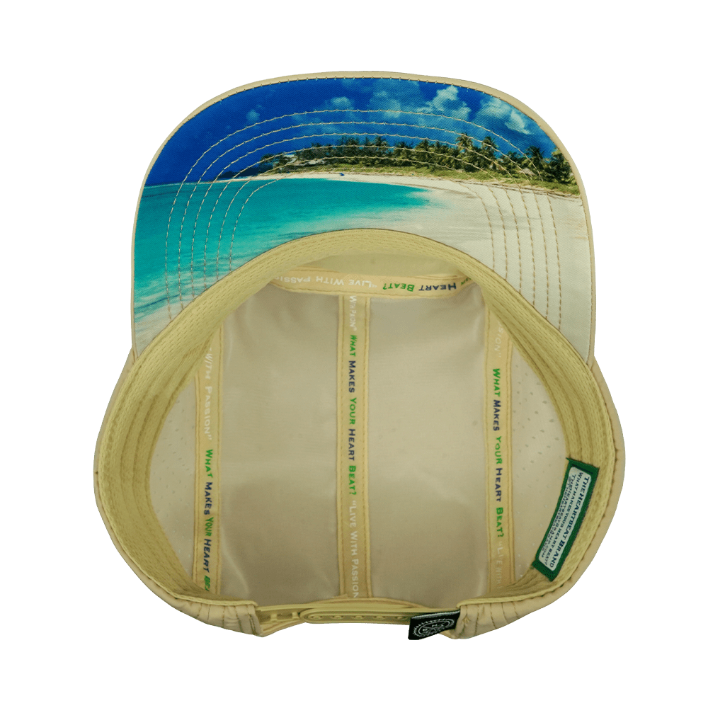 Beach Hat, 5 Panel Hat, Snapback, Sand, White, Mens Hat, Womens Hat, Underbill Picture