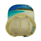 Beach Hat, 5 Panel Hat, Snapback, Sand, White, Mens Hat, Womens Hat, Underbill Picture