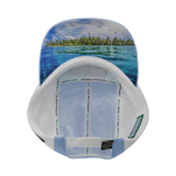 Beach Hat, 5 Panel Hat, Snapback, Baby Blue, Mint, White, Mens Hat, Womens Hat, Underbill Picture