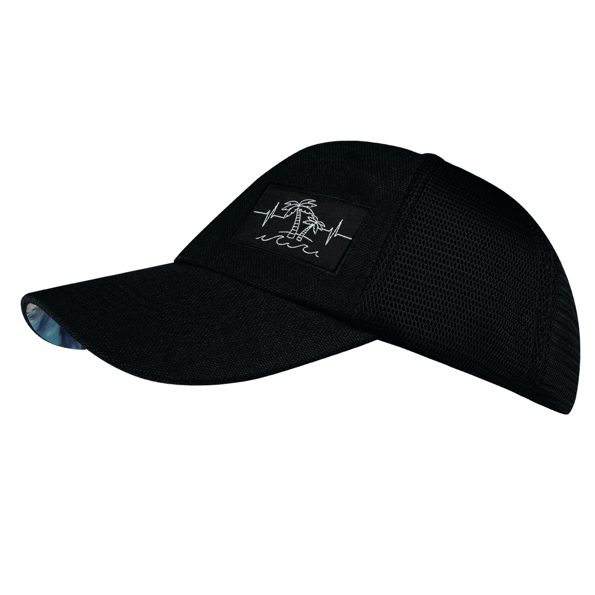 Beach Hat, Dad Hat, Snapback, Black Hemp, Black, Mens Hat, Womens Hat, Side Picture