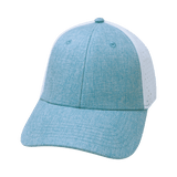 Blank - 6 Panel - Shallow Fit - Pony Tail - Baby Blue / White (Unisex)