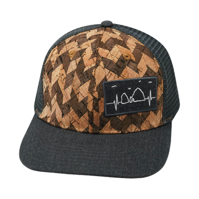 Cabo - 6 Panel - Cork - Charcoal Gray - Trucker Mesh (Unisex)