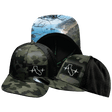California Hat — Baseball Hat Fit, Green Camo / Black, Jersey Mesh
