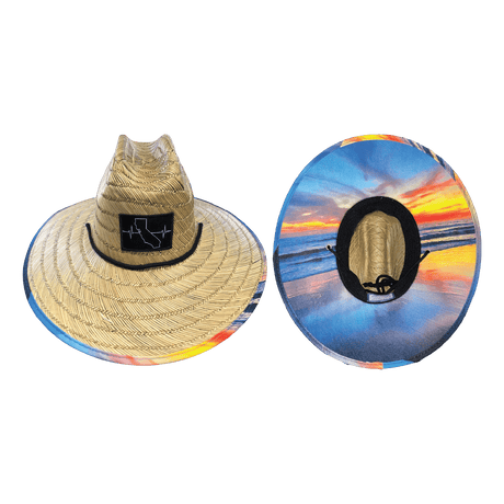 California Straw Sun Hat — Sunset