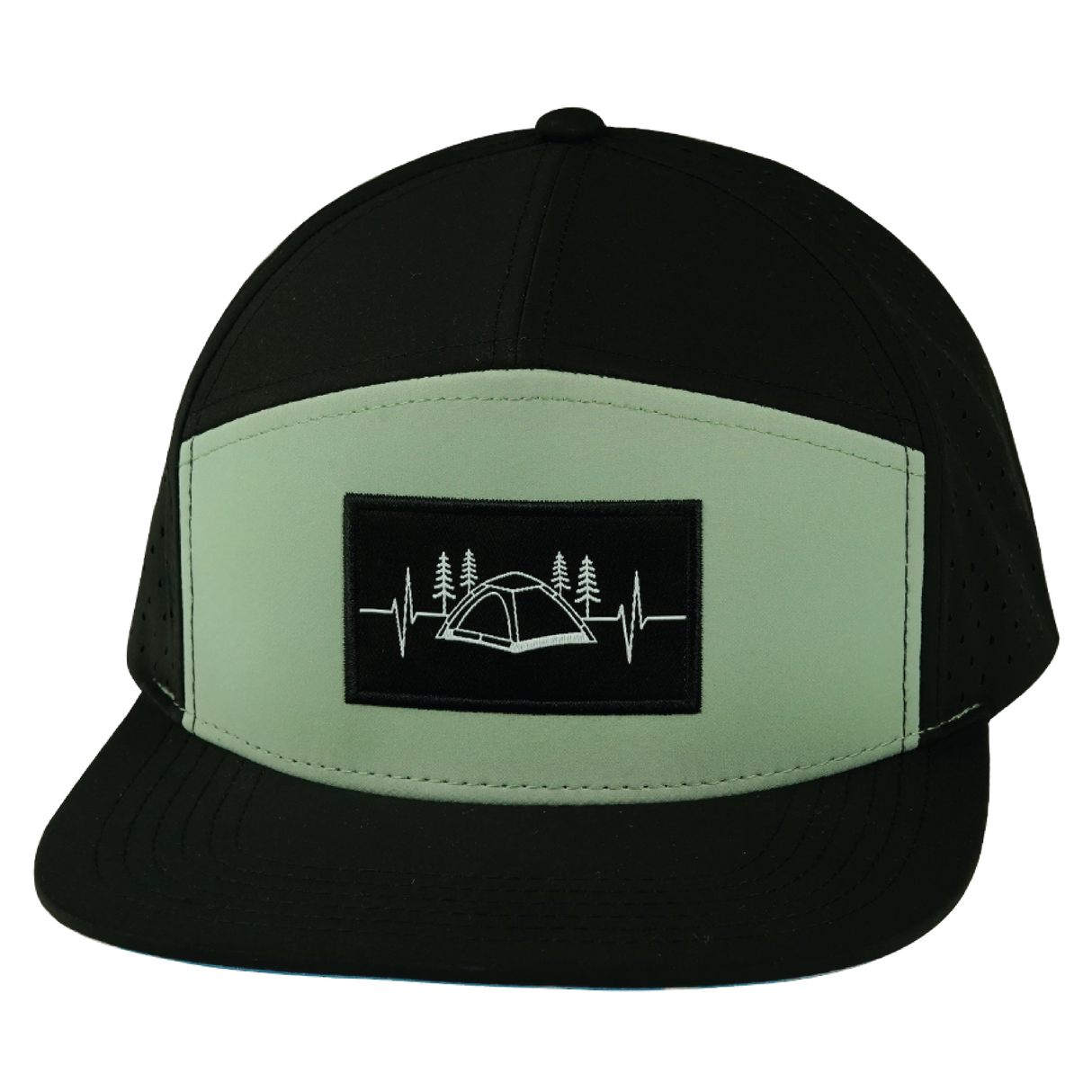 Camping - 7 Panel - Black / Sage (Unisex)