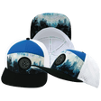 **ADULT** Color Vibes Hat — Flat Bill, City Drip, Black / Blue / White, Laser Mesh