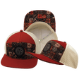 **ADULT** Color Vibes Hat — Flat Bill, Copper Stitch, Red Rock / Cream, Laser Mesh