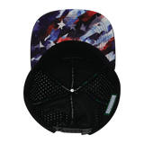Color Vibes Hat, Flat Bill, Snapback Hat, Geo Flag, Black, White, Mens Hat, Womens Hat, Underbill Picture 