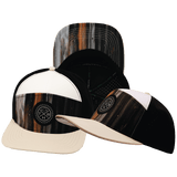 **ADULT** Color Vibes Hat — Flat Bill, Mystic Tree, Cream / White / Black, Laser Mesh