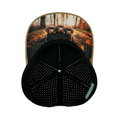 Dog - 6 Panel - Corduroy - Tan / Black - Laser Mesh (Unisex)