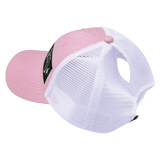 **YOUTH** Florida - 6 Panel - Shallow Fit - Pony Tail - Pink / White (Unisex)